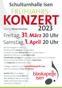 Blaskapelle Isen Frühjahrskonzert 2023