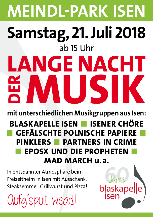 Blaskapelle Isen Lange Nacht der Musik 2018