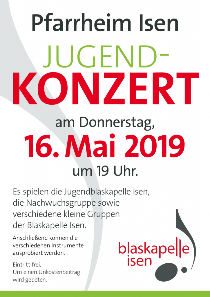 Jugendkonzert 16. Mai 2019 19:00